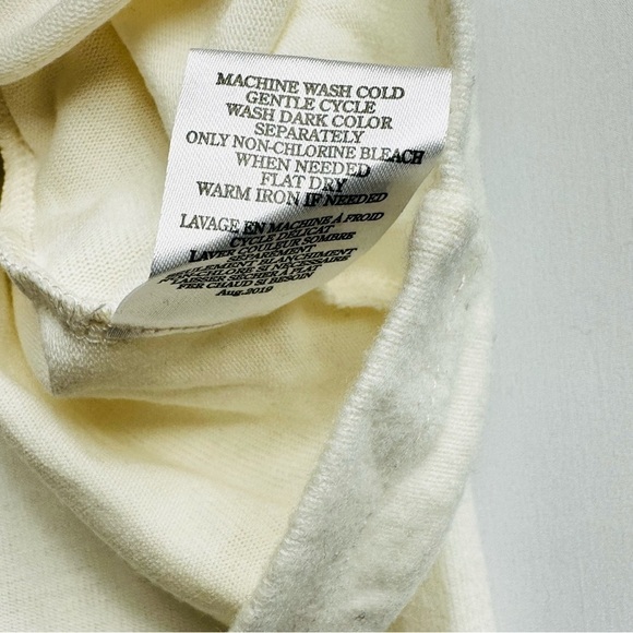 NWT Z Supply Women’s Sz Large Cream Long Sleeve Skimmer Mock Neck Shirt - Picture 7 of 9